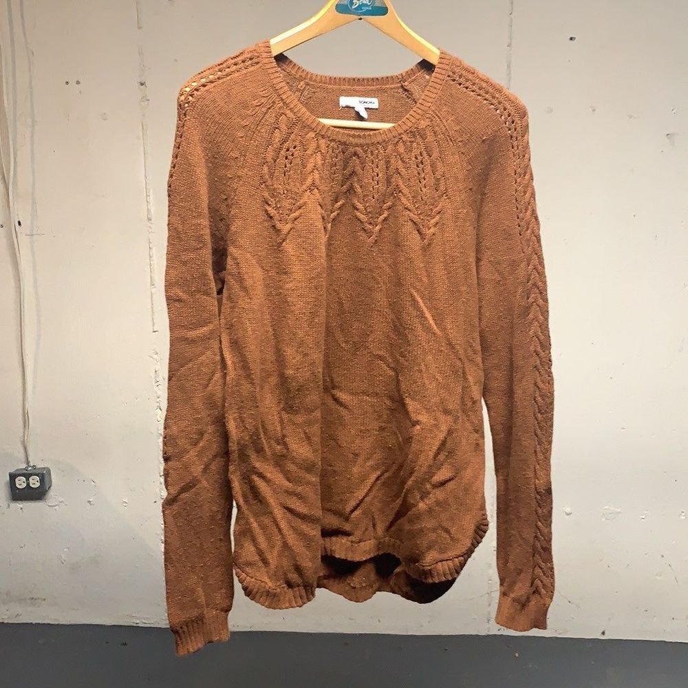 Sonoma brown knit pullover sweater size medium